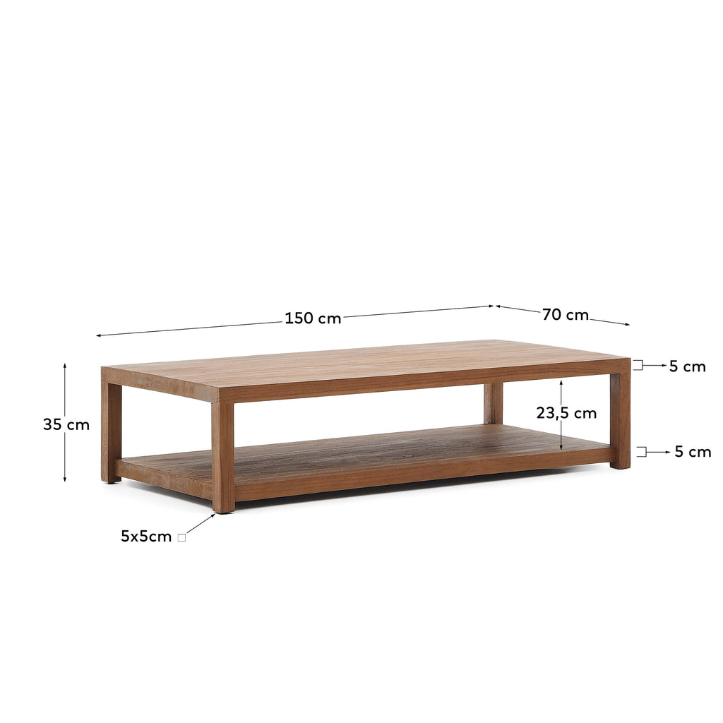 Table basse Sashi en bois de teck 150 x 70 cm