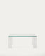 Adularia transparent, tempered-glass side table, 85 x 85 cm