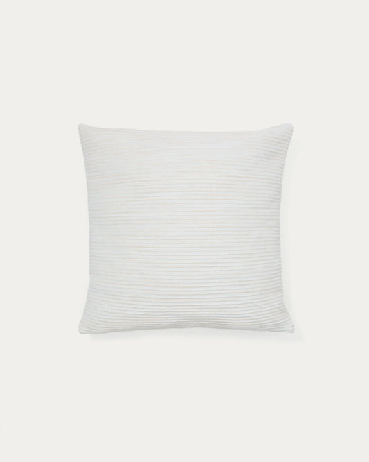 Housse de coussin Minec 100 % coton beige 45 x 45 cm