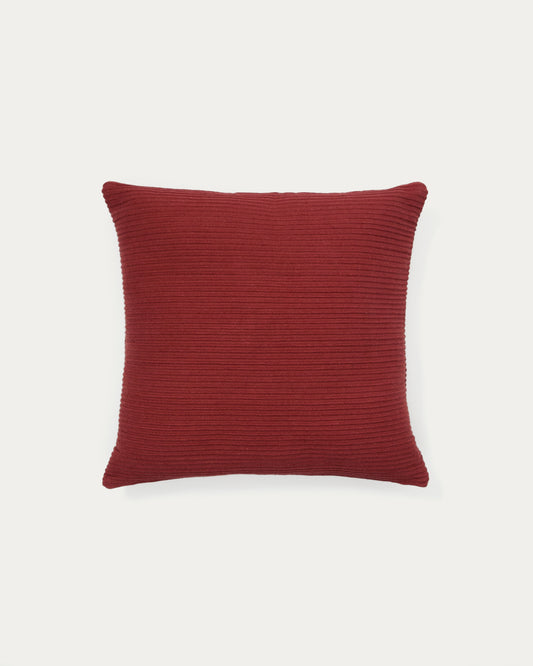 Housse de coussin Minec 100 % coton terracotta 45 x 45 cm