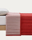 Couvre-lit Sini en coton 100 % rouge pour lit de 90 cm