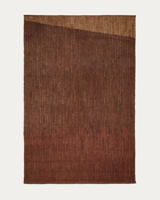 Tapis Mandi en jute terracotta 200 x 300 cm