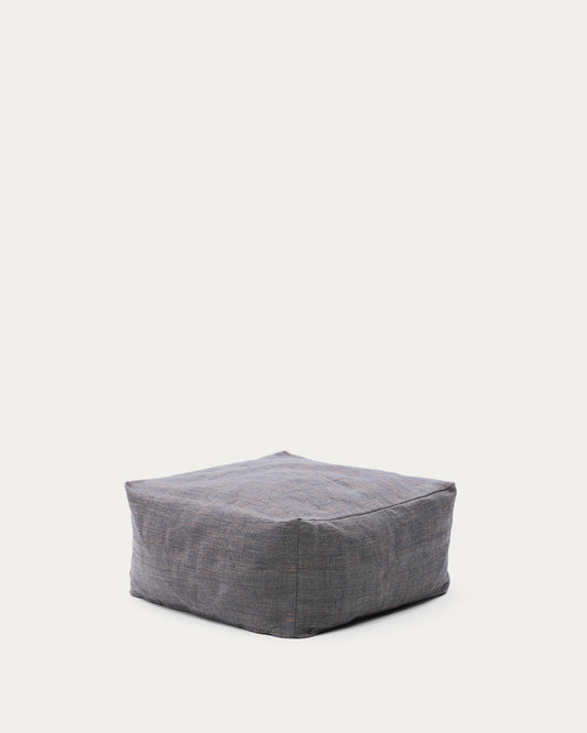 Pouf Vedell 100% PET bleu foncé 60 x 60 x 30 cm
