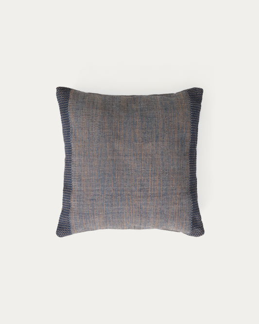 Housse de coussin Delnar 100% PET bleu 45 x 45 cm