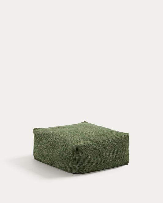 Pouf Vedell 100% PET vert 60 x 60 x 30 cm
