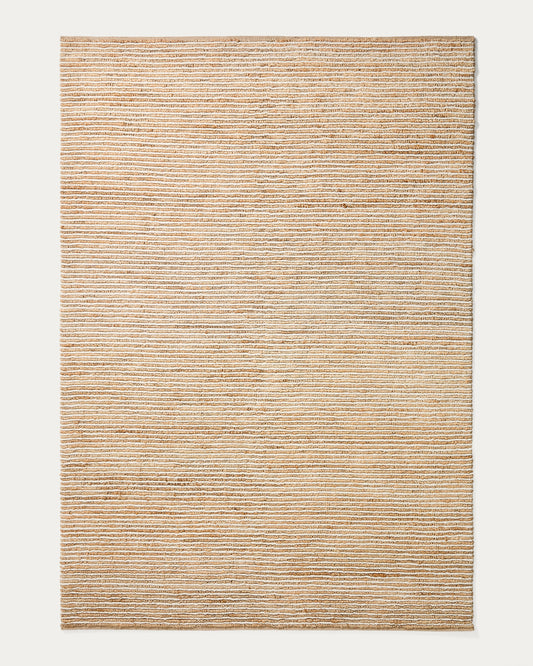 Tapis Derule en jute et laine beige 200 x 300 cm