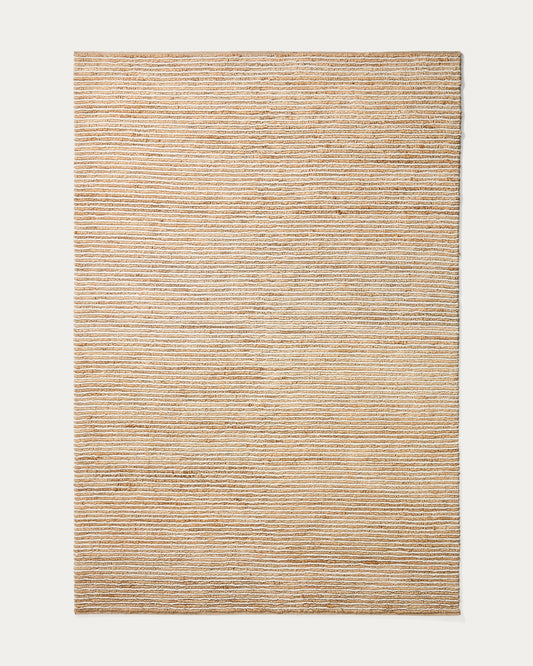 Tapis Derule en jute et laine beige 200 x 300 cm