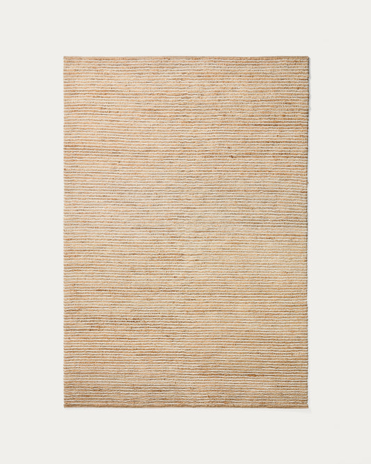 Tapis Derule en jute et laine beige 230 x 160 cm