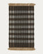 Tapis Barani en fibres synthétiques marron et noir 60 x 90 cm