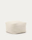 Mascarell pouffe, cotton and polyester in white, 60 x 60 cm
