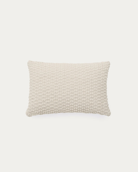 Housse de coussin Mascarell en coton et polyester blanc 40 x 60 cm