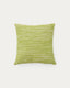 Housse de coussin Niera en coton jacquard à rayures vertes 45 x 45 cm