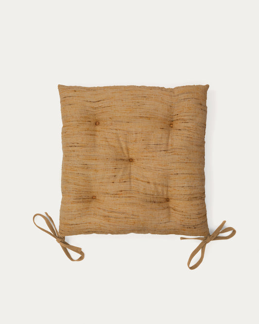Coussin de chaise Aren moutarde 45 x 45 cm