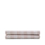 Couvre-lit Macie 100 % coton à rayures rouges et beiges pour lit de 150/160 cm