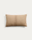 Housse de coussin Luadia en coton avec détail plissé écru 30 x 50 cm