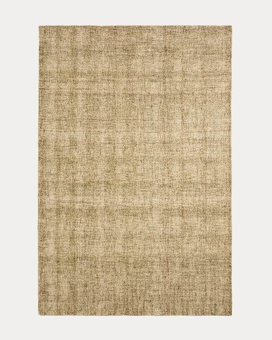 Tapis Zarn en laine mélangée à effet bouclette fine 200 x 300 cm