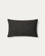 Housse de coussin Elira en laine et acrylique noir 40 x 60 cm