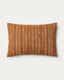 Housse de coussin Dorevi en soie mélangée jacquard à rayures orange 40 x 60 cm