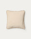 Enari beige cotton cushion cover with contrasting brown trim 50 x 50cm