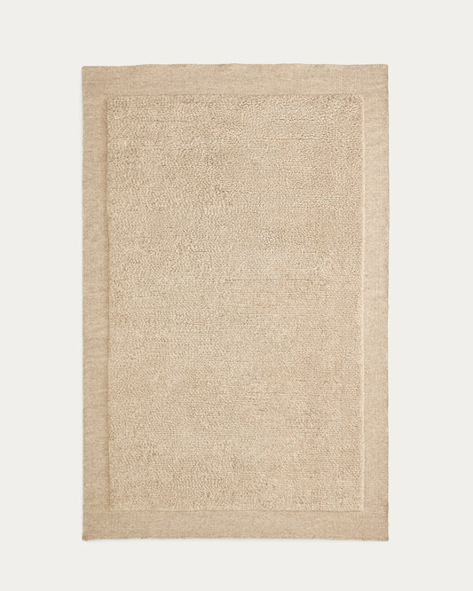 Tapis Marely en laine beige 300 x 200 cm