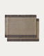 Ensemble Briven de 2 sets de table 100 % coton noir 35 x 50 cm