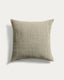 Nerel green cotton and linen jacquard cushion cover 50 x 50cm