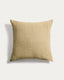 Housse de coussin Nerel en coton et lin jacquard jaune 50 x 50 cm