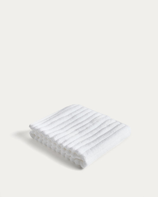 Serviette de toilette Navira 100 % coton blanc 50 x 90 cm