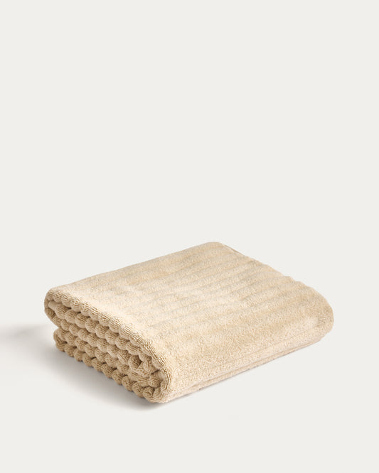 Serviette de bain Navira 100 % coton beige 70 x 140 cm