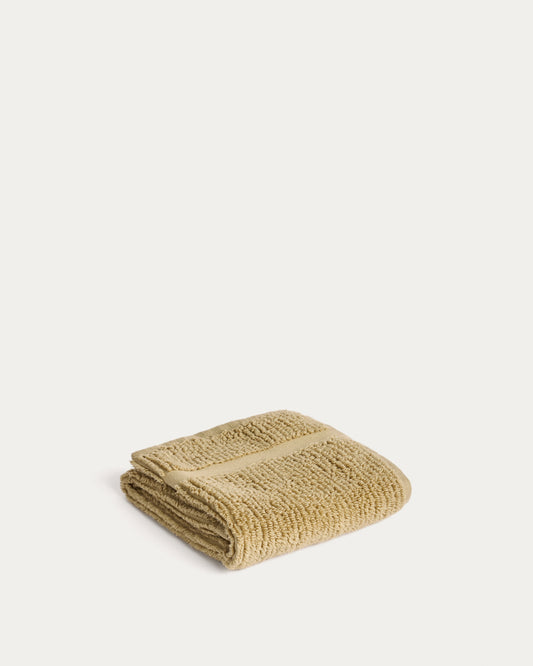 Essuie-mains Olvira 100 % coton jacquard vert foncé 30 x 50 cm