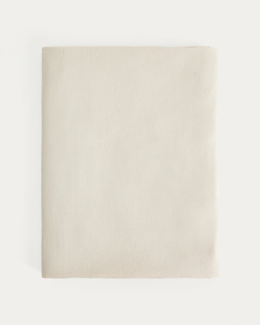 Nappe Aldine en coton et lin couleur gris pierre 170 x 250 cm