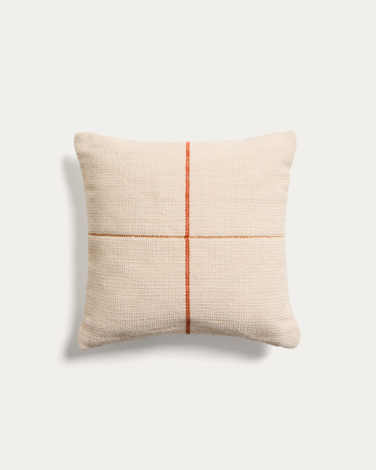 Housse de coussin Atima 100 % PET jacquard orange 45 x 45 cm