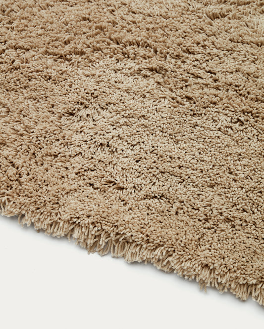 Neade rug, cotton and polyester in beige, 200 x 300 cm