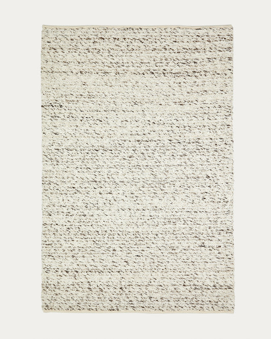 Tapis Manilva en laine et coton marron 200 x 300 cm