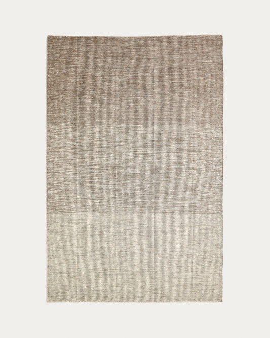 Tapis Malenka en laine marron 200 x 300 cm