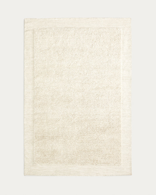Tapis Marely en laine blanc 200 x 300 cm