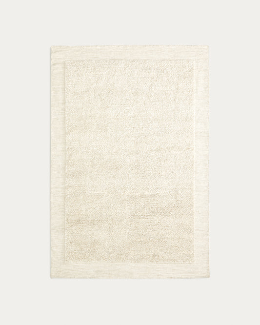 Tapis Marely en laine blanc 160 x 230 cm