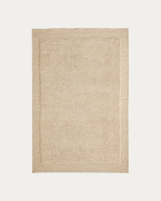 Tapis  Marely en laine beige 160 x 230 cm