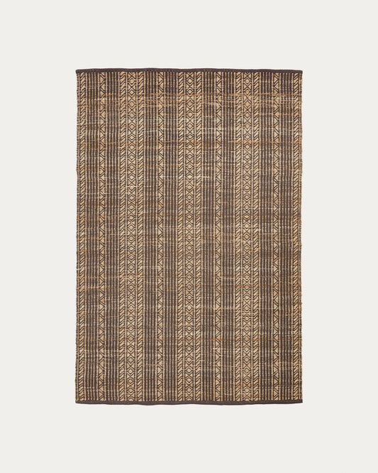 Tapis Sinta jacquard en jute marron 200 x 300 cm
