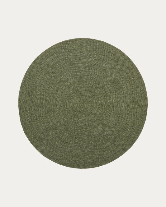 Tapis rond Despas en fibres synthétiques vert Ø 200 cm
