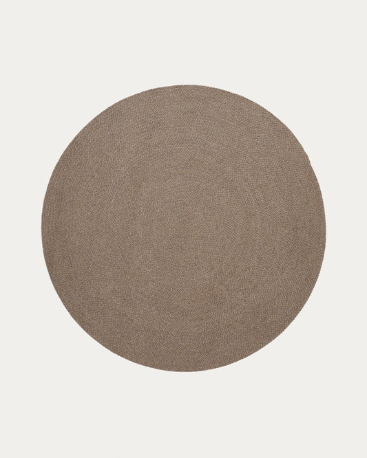Tapis rond Despas en fibres synthétiques beige Ø 200 cm