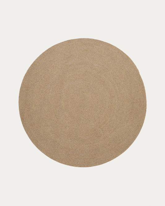 Tapis rond Despas en fibres synthétiques beige Ø 200 cm