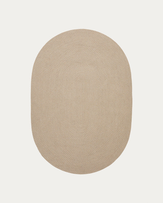 Tapis ovale Rodhe 100% PET beige 160 x 230 cm