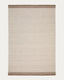 Tapis Nifelia jacquard en laine beige 200 x 300 cm