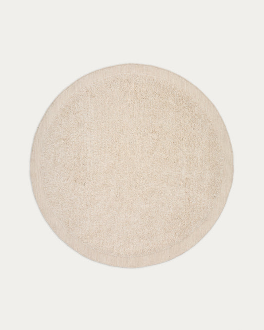Tapis rond Marely en laine blanc Ø 200 cm