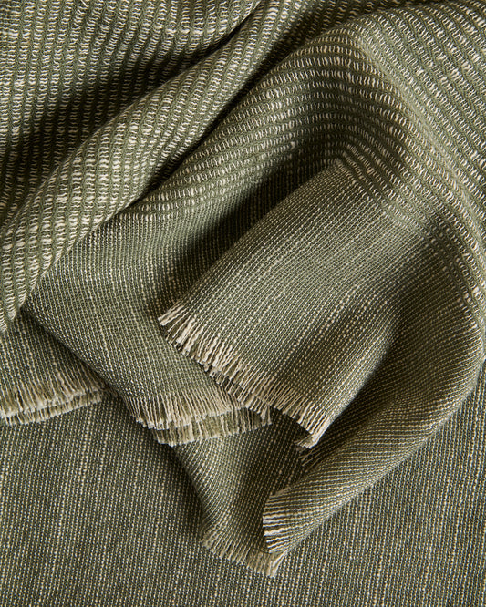 Couverture Sareli en laine mélangée verte 130 x 170 cm