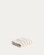 Serviette Dorane 100 % coton avec rayures orange 30 x 50 cm