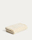 Serviette Dorane 100 % coton avec rayures jaunes 70 x 140 cm