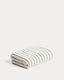 Serviette Dorane 100 % coton avec rayures vertes 70 x 140 cm
