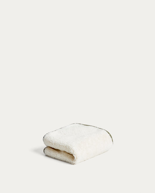 Serviette Sedora 100 % coton avec motif contrasté vert 30 x 50 cm